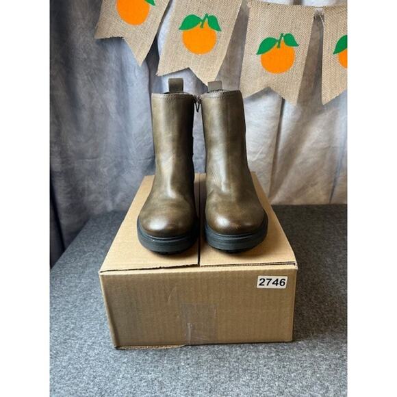 Lucky Brand Motorcycle Candre Mid-Calf Zip Boot Leather Tuscany Brown Sz 7 - Picture 10 of 10